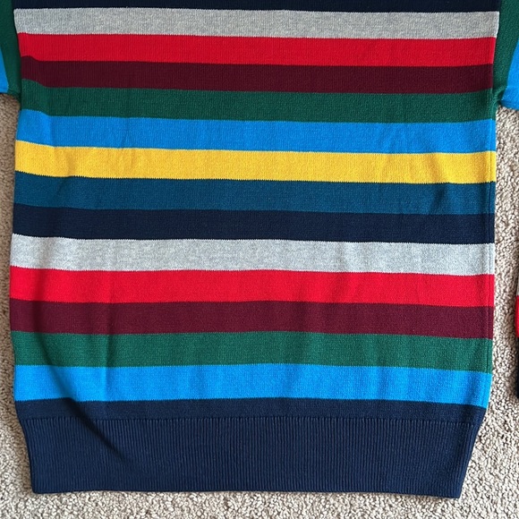 Gap Kids Striped Multi Color Crewneck Sweater Red Blue Yellow Youth Sz XL (12) - Picture 6 of 13